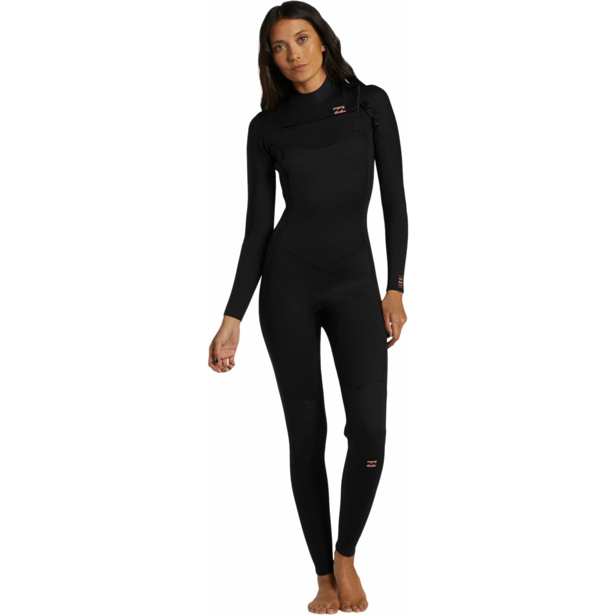 2026 Billabong Womens Foil 4/3mm Chest Zip Wetsuit ABJW100188 - Black